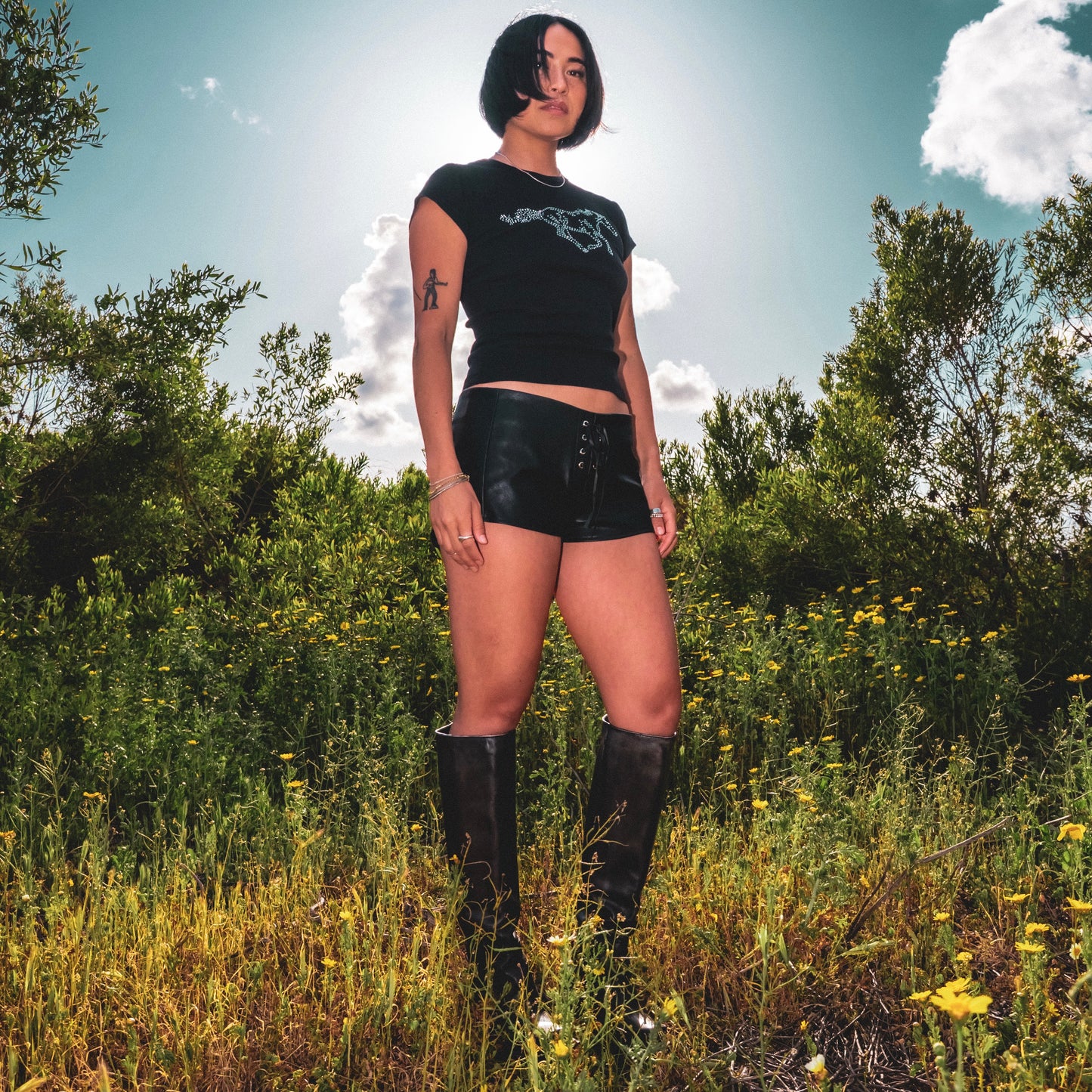 Rhinestone Stallion Baby Rib T-Shirt
