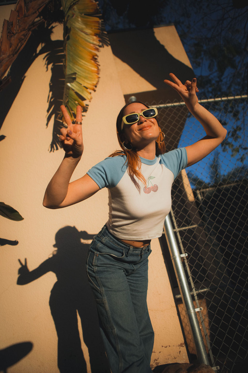 RHINESTONE CHERRIES TEE